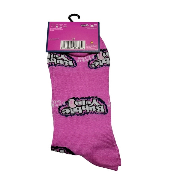 3/$20 Bubble Yum Gum Crew Crazy Socks Mens Womens Pink Unique Fun - Picture 5 of 5